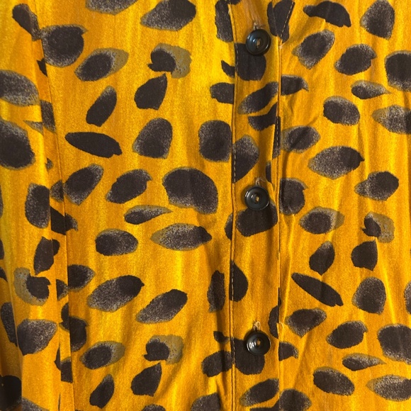 Anthropologie Vianne Maxi Shirtdress Animal Print Size 4 - Picture 7 of 10